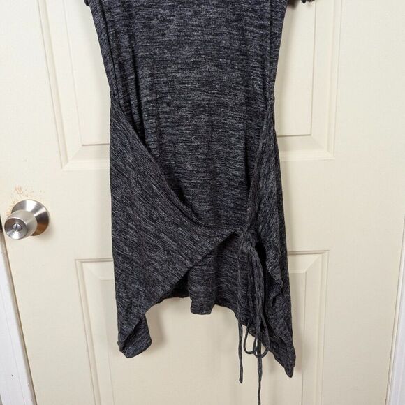 ISABEL MARANT ÉTOILE | Heathered Gray Tie-Waist T-Shirt Dress Size 36 - Picture 5 of 12